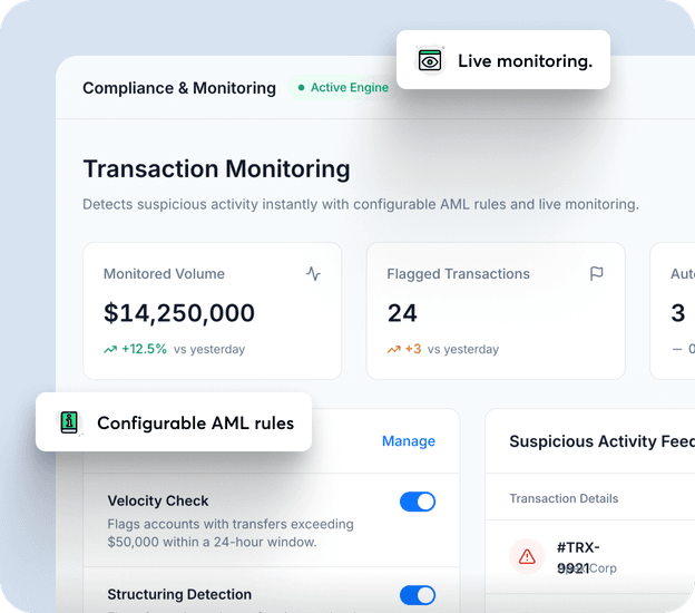 AML rules & transaction monitoring