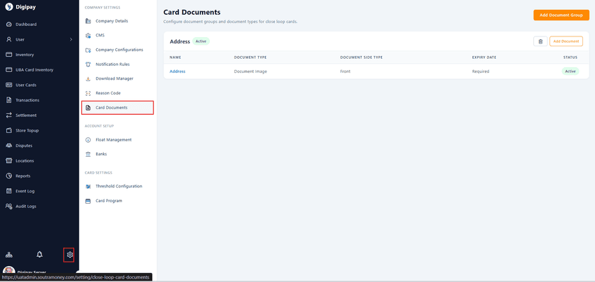 2-navigate-to-sattings-and-select-card-document
